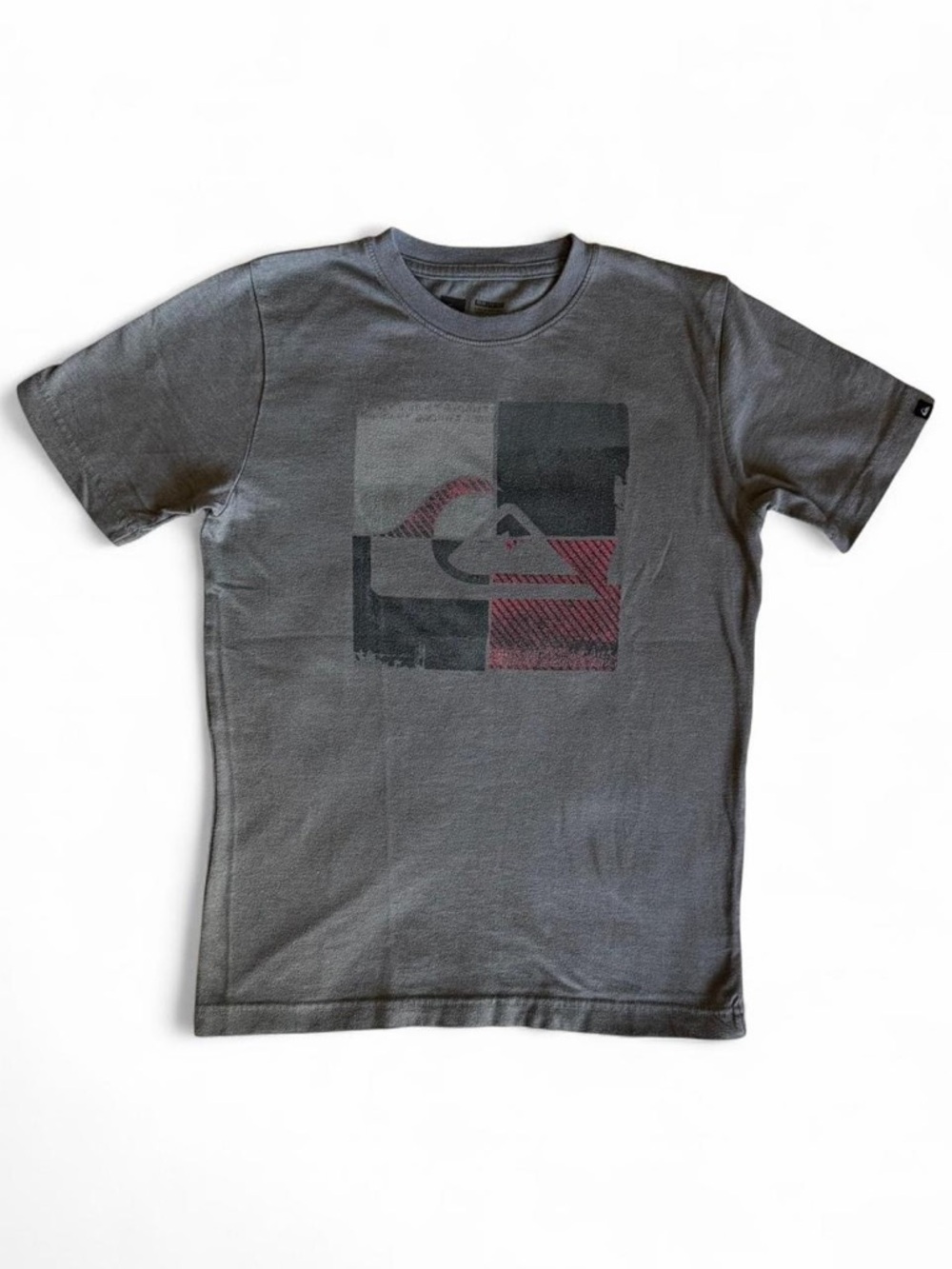 Quiksilver Boys Grey Graphic Tee Shirt Size M 10/12